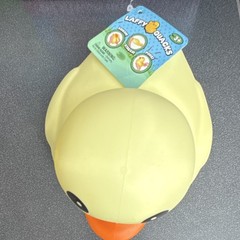 Laffy Quacks Yellow Duck Tactile Squeeze Toy, Orange Black, Ages 3-4