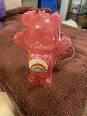 Care Bears Glitter Slime in Collectible Container with Pink Cheer Bear Charm NEW