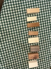 Stress relieving rubbing blocks eight piece set sanded, ready for finish
