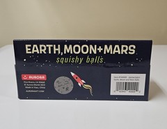 Earth Moon & Mars Squishy Balls 2.5″ Aurora Soft & Squishy Solar System