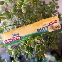 Squeezy 14oz Salted Butter Bar Tactile Squeeze Toy Yellow Age Level 3-4 Years