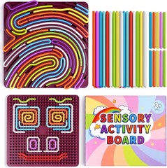 Sensory Activity Board – Large Silicone Fidget Toy for Autism, Large, Berry