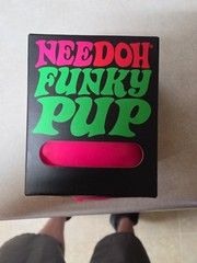 Schylling NeeDoh Funky Pup Squish Tactile Squeeze Toy, Pink 3+
