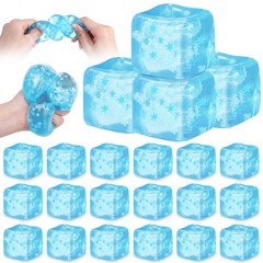 Gemscream 24 Pcs Stress Cube Bulk Slow Rising Ice Cube Stress Balls For Adult