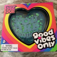 *NEW* NeeDoh GOOD VIBES ONLY 🩵 – BLUE HEART Sparkle