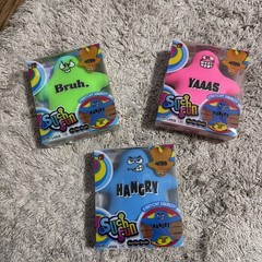 NEW JA-RU Suction Dude Stretchy Toy Set of 3 Bruh Hangry Yaaas Fidget…