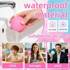 Faukait 3Pcs Squishy Textured Stress Balls Silky Soft Memory Gel Squeeze Balls