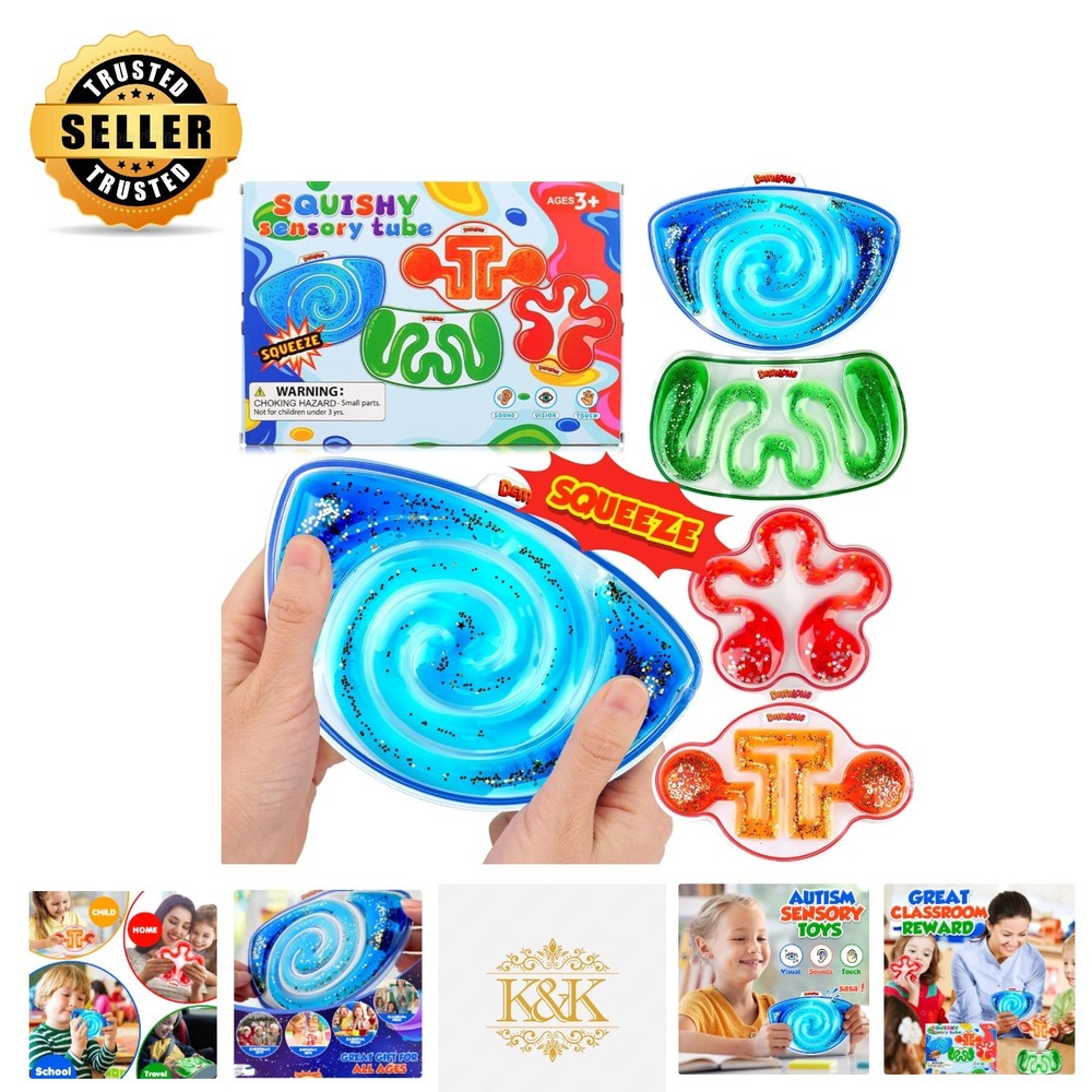 Portable Stress Relief Sensory Toys – 4 Pack Ideal for Classroom Relaxation