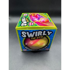 Swirly Tie Dye Squooshy Sphere Super Size Knobby Grip Sensory Stress Toy Age 3+