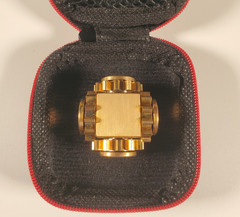 Solid Brass Fidget Spinner Cube Toy Gears Linkage Adults ADHD Focus Stress EDC