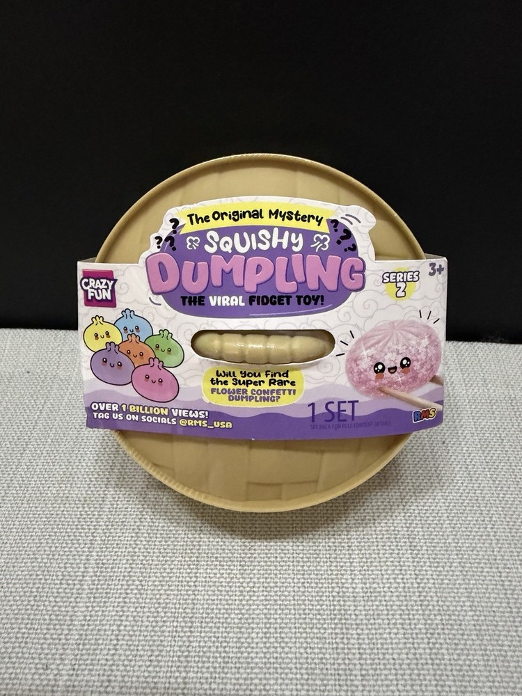 New ~ RMS Squishy Dumpling Series 2 Confetti Glitter Dumpling ~ Sealed Rare 🥟