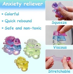 Therapy Shoppe Tiny Squishy Squeeze Turtles 6 Piece 1” Fidget Stress MADE IN USA