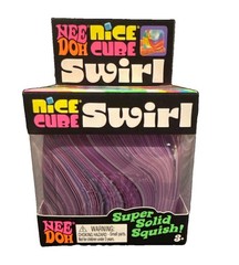 Needoh Nice Cube Swirl Super Solid Squish Purple Pink White Red Black