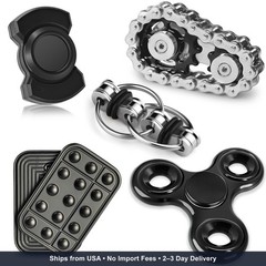 5 Pcs Metal Fidget Toys Adults Teens Magnetic Slider Stress Relief Desk Toy