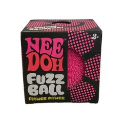 NeeDoh Fuzz Ball Flower Power Pink Tactile Squeeze Toy MPN 26042HY