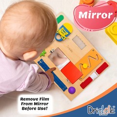 Driddle Busy Board – Wooden Montessori Activity for Toddlers & Compact