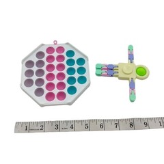 Lot of Pop Bubbles Toy Silicone Sensory Fidget Tactile Anxiety Spinner Click