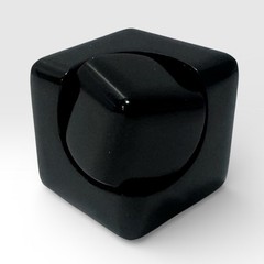 Black Six-Sided Cube Fidget Spinner – Metal EDC (Every Day Carry) Toy
