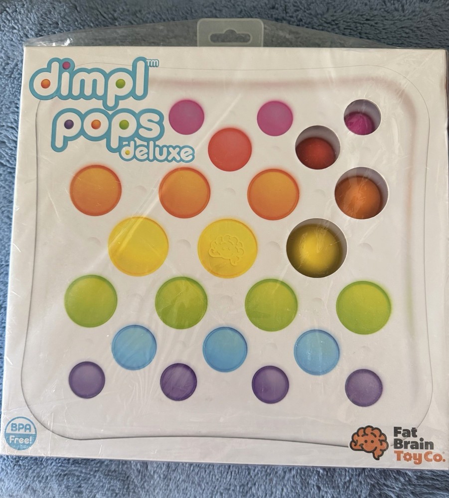 Fat Brain Toy Co. Dimpl Pops Deluxe Tactile Sensory Toy Multicolor Silicone
