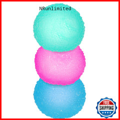 Faukait 3Pcs Squishy Textured Stress Balls Silky Soft Memory Gel Squeeze Balls