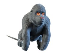 Jaru Gorilla Imperial Ja-Ru Life Like Stretchable Black Figure Jungle Animal New