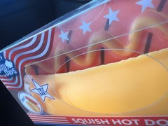 Sunny Days Jumbo Hot Dog Squishy 2-in-1 Tactile Squeeze Toy Yellow/Orange NEW