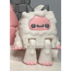 Yeti Figurine 3D Printed – Abominable Snowman in Blue or Pink – Articulating Toy