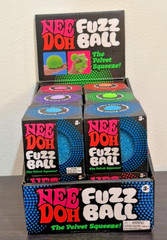 (Case of 12)Needoh Fuzz Ball Velvet Squeeze Squishy Squeeze Toy Nee Doh Fuzzball