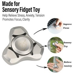 FREELOVE Mini Metal Fidget Spinner for Adults – Heavy Duty Tri-Spinner Toy