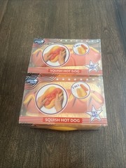 Sunny Days Squish Hot Dog 2-in-1 Tactile Squeeze Toy, 2 Boxes-New in box Squishy