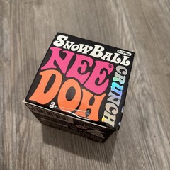 NeeDoh Snowball Crunch Squeeze Ball White Crunchy Tiktok Viral Toy Authentic