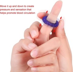 30 Pieces Acupressure Rings Spiky Sensory Red, Blue, Green, Gold, Silver