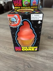 Nee Doh Nice Cream Cone Squeeze Ball Creamy Smooth Squish Orange Hard To Find