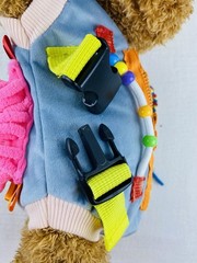 Sensory Fidget Dog Plush Golden Doodle Multiple Activities Weighted 13” Puppy