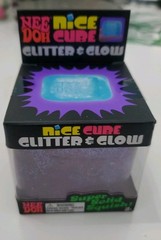 NeeDoh Nice Cube Purple Purple Glitter and Glow New In Box Great Gift