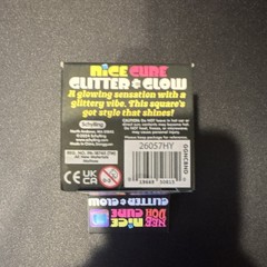 Nee Doh Nice Cube Glitter & Glow Super Solid Squish, Purple, 3+ (26057HY)