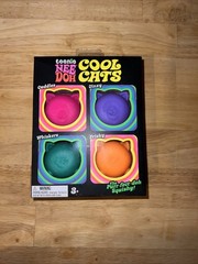 NeeDoh Teenie Cool Cats 4-Pack Schylling Squishy Kittens Fidget Stress Toy NIB
