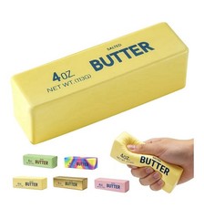Butter Stick Tactile Squeeze Toy Stress Relief Sensory for Ages 4-11, Multicolor