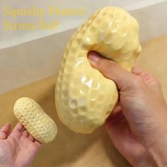 2 PCS Peanut Squishy Stress Squeeze Dough Fidget Toy Adults Anxiety Relief Hand.