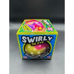 Swirly Tie Dye Squooshy Sphere Super Size Knobby Grip Sensory Stress Toy Age 3+