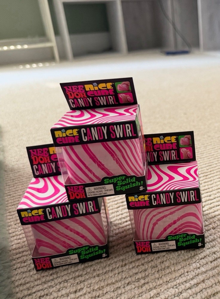 Authentic Schylling Needoh Candy Cane Swirl Nice Cube Very Rare (1)