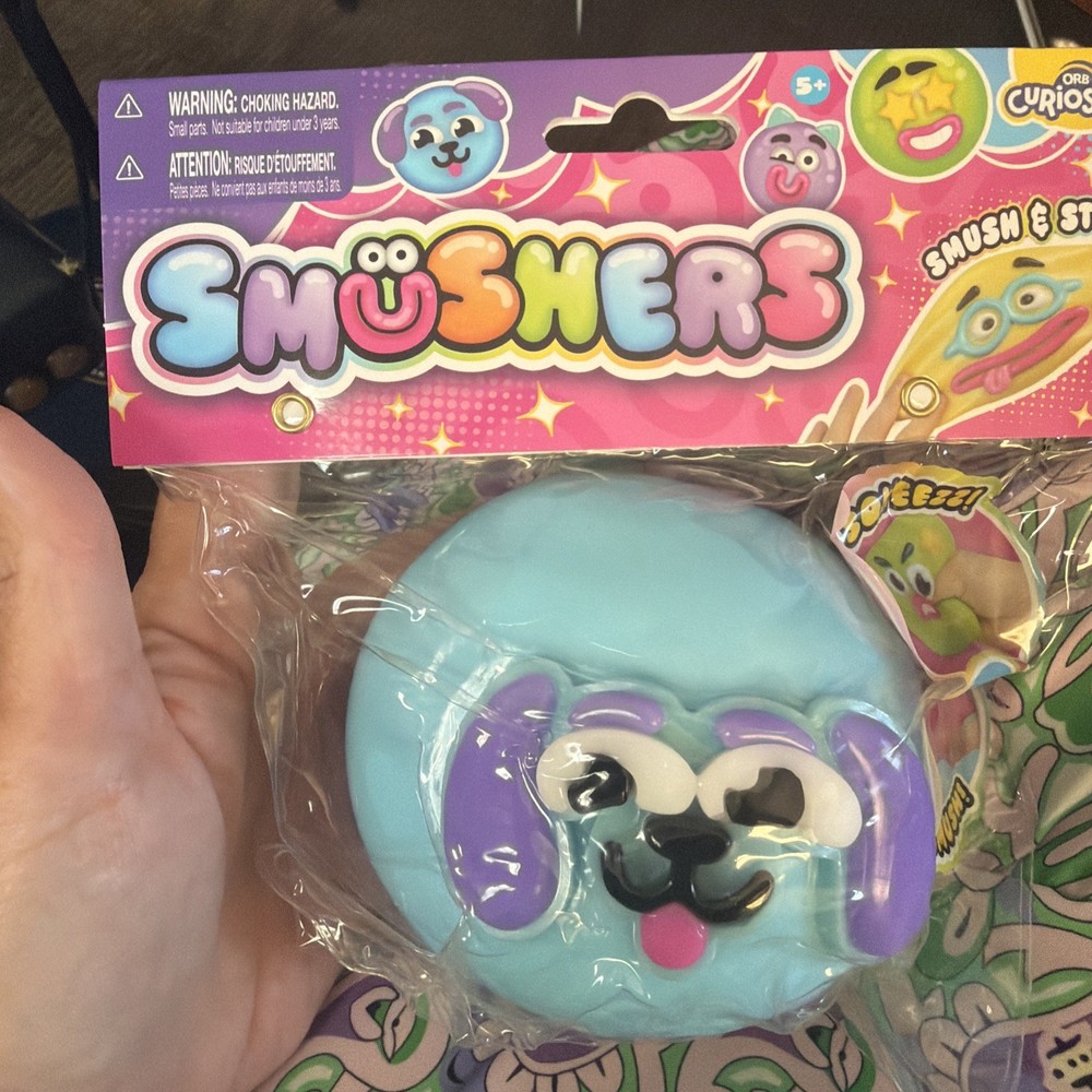 Smushers Squishy Blue Puppy Dog Authentic Orb Curiosities