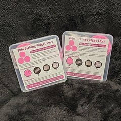 Silicone Pink Skin Picking Fidget Tactile Sensory Toy Set for Ages 8 Years & Up
