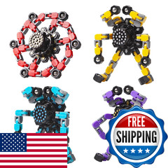 Transformable Fidget Spinners Toys 4 Pcs for Kids and Adults Stress Relief Senso