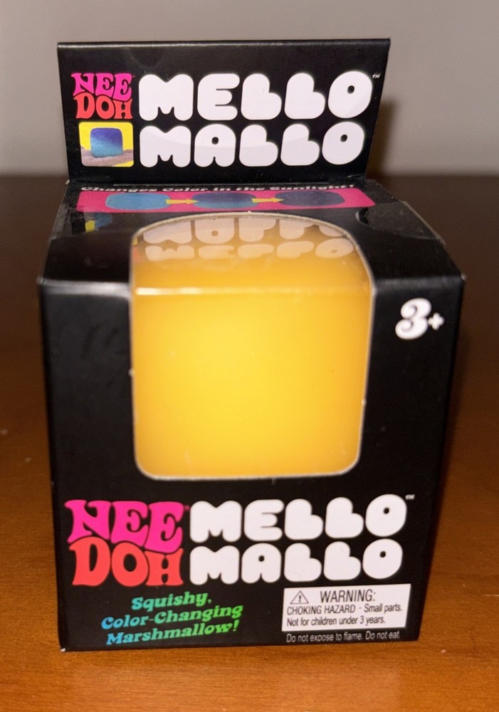 NeeDoh Mello Mallo Color Change Squishy Squeeze Sensory Toy Yellow