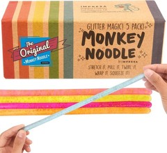 IMPRESA Glitter Sensory Noodle Strands – Monkey Medium, Multicolor