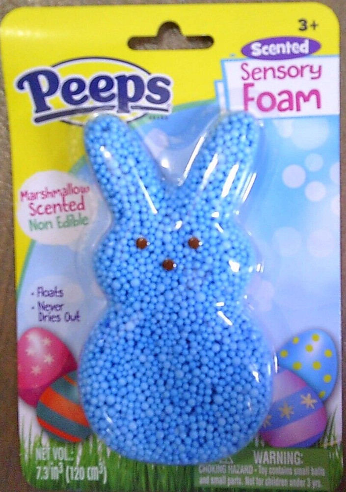 NEW PEEPS MARSHMALLOW SCENTED blue squishy sensory foam NOT EDIBLE never dries