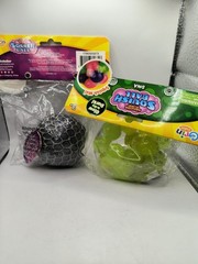 Grin Studios Amazing Slime Squish Balls Lot of 2 DNA GlowInTheDark/Color Change