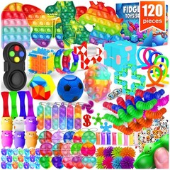 Fidget Toys, 120 Pack Party Favors for Kids 8-12 4-8, Medium, 120