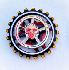 Premium Metal 2 Way Spinning Fidget Spinner Skulls Toy Boys Heavy Duty Cool Big